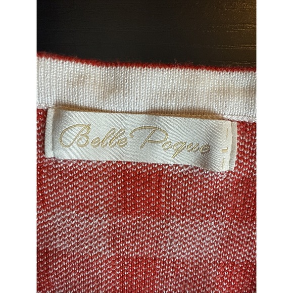 Belle Poque Womens L Cardigan Red White Gingham Cottagecore Retro Rockabilly - Picture 5 of 7